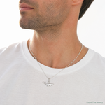 Sterling Silver Dolphin Charm - Model Shot