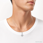 Sterling Silver Fancy CZ Pendant - Model Shot