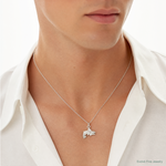 Sterling Silver Fish Charm - Model Shot
