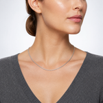 Sterling Silver 2.5mm Diamond-cut Rope Chain - Model Shot