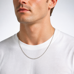 Sterling Silver 2.75mm Diamond-cut Rope Chain w/2in ext. - Model Shot