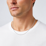 Sterling Silver 2.3mm Solid Rope Chain - Model Shot