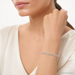 Sterling Silver Rhodium-plated Diam. Bracelet - Model Shot