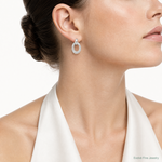 Sterling Silver Twisted Post Dangle Earrings - Model Shot