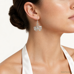 Sterling Silver Comedy/Tragedy Earrings - Model Shot