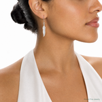 Sterling Silver Feather Earrings - Model Shot