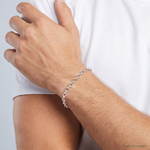 Sterling Silver 5mm Fancy Rolo Chain - Model Shot