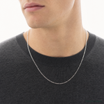 Sterling Silver 1.2mm Figaro Chain - Model Shot