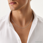 Sterling Silver 2.25mm Figaro Chain - Model Shot