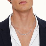Sterling Silver 3.5mm Figaro Chain - Model Shot