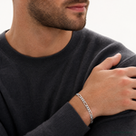 Sterling Silver 7.5mm Figaro Chain - Model Shot