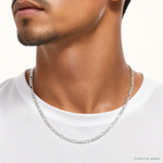 Sterling Silver 8mm Figaro Chain - Model Shot
