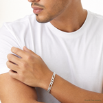 Sterling Silver 13.5mm Figaro Chain - Model Shot