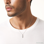 Sterling Silver Rhodium-plated Polished Fancy CZ Chain Slide Pendant - Model Shot
