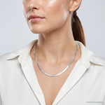 Sterling Silver Rhodium-plated 4.5mm Magic Herringbone Chain - Model Shot