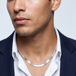 Sterling Silver Rhodium-plated 5.25mm Magic Herringbone Chain - Model Shot