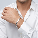 Sterling Silver 7.3mm Magic Herringbone Chain - Model Shot