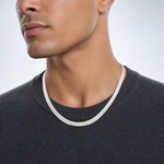 Sterling Silver 8.75mm Magic Herringbone Chain - Model Shot