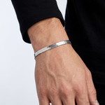 Sterling Silver 8.75mm Magic Herringbone Chain - Model Shot