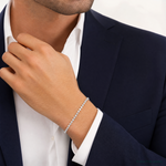 Leslie's Sterling Silver Rhodium-plated Polished Heart Bolo Bracelet - Model Shot