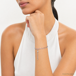 Leslie's Sterling Silver Rh-p & Rose-tone 2-strand Bolo Bracelet - Model Shot