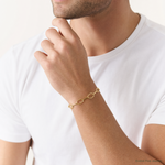 Leslie's Sterling Silver Gold-tone pol. Fancy Link w/1in ext. Bracelet - Model Shot