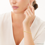 Leslie's Sterling Silver Gold-plated Beaded Adjustable Bracelet - Model Shot