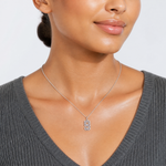 Sterling Silver Rhodium-plated Large Diamond-cut 