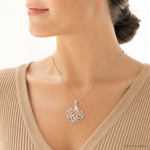 Sterling Silver Swirl Pendant - Model Shot