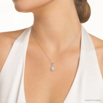 Sterling Silver CZ Pendant - Model Shot