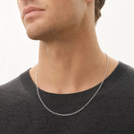 Sterling Silver Polished 2.9mm Paperclip Chain - Model Shot