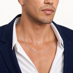 Sterling Silver Polished 3.15mm Paperclip Chain - Model Shot