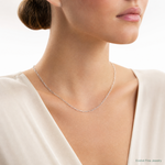 Sterling Silver Polished 3.5mm Paperclip Chain - Model Shot