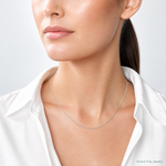 Sterling Silver 1.65mm Twisted Herringbone Chain - Model Shot