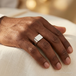 Sterling Silver 11x15mm Closed Back Signet Ring - Model Shot