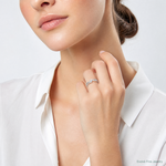 Sterling Silver Rhodium-plated & CZ Ring - Model Shot
