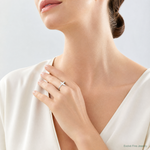 Sterling Silver Solid Cross Ring - Model Shot