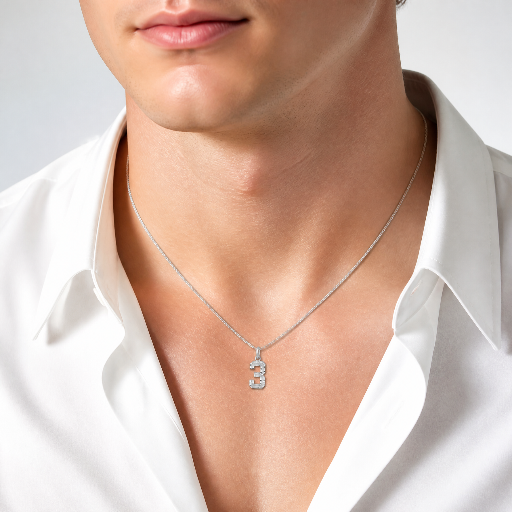 Sterling Silver Rhodium-plated Diamond-cut 