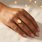 14k 9.0x14.5mm Open Back Signet Ring - Model Shot