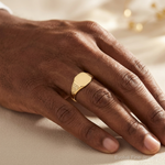 14k 8.5x7.0mm Open Back Signet Ring - Model Shot