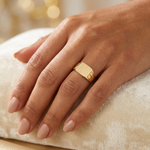 14k 9.0x7.5mm Closed Back Signet Ring - Model Shot
