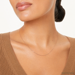 14k Rose Gold 1.0mm Box Chain - Model Shot
