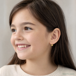 14k Madi K Open Hoop Beaded Earrings - Model Shot