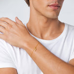 14k Polished Italian Horn Dangles w/.75in Ext Bracelet - Model Shot