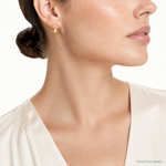 14k Polished Circle Post Earrings - Model Shot