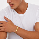 14k 4mm Silky Herringbone Chain - Model Shot