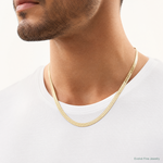 14k 5.5mm Silky Herringbone Chain - Model Shot