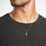 14k Small Polished Number 7 Charm - Model Shot