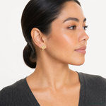 14k Hummingbird Post Earrings - Model Shot
