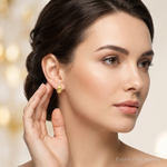 14K Hinged Hoop Earrings - Model Shot